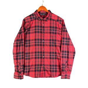 Under Armour Plaid‎ Lightweight Flannel Style Shirt Red Black Bred Men’s XL EUC
